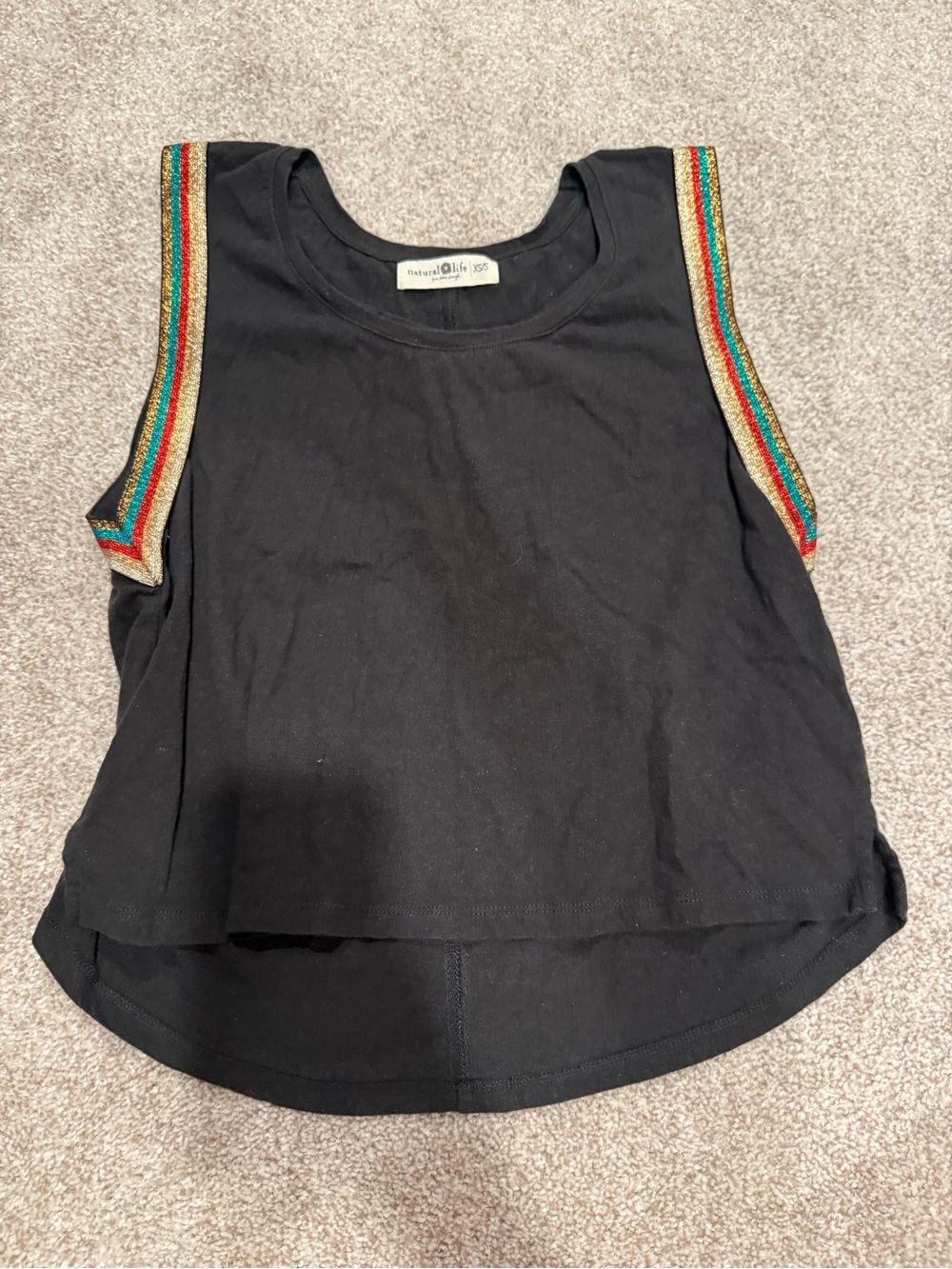 Natural lfie sparkly tank top